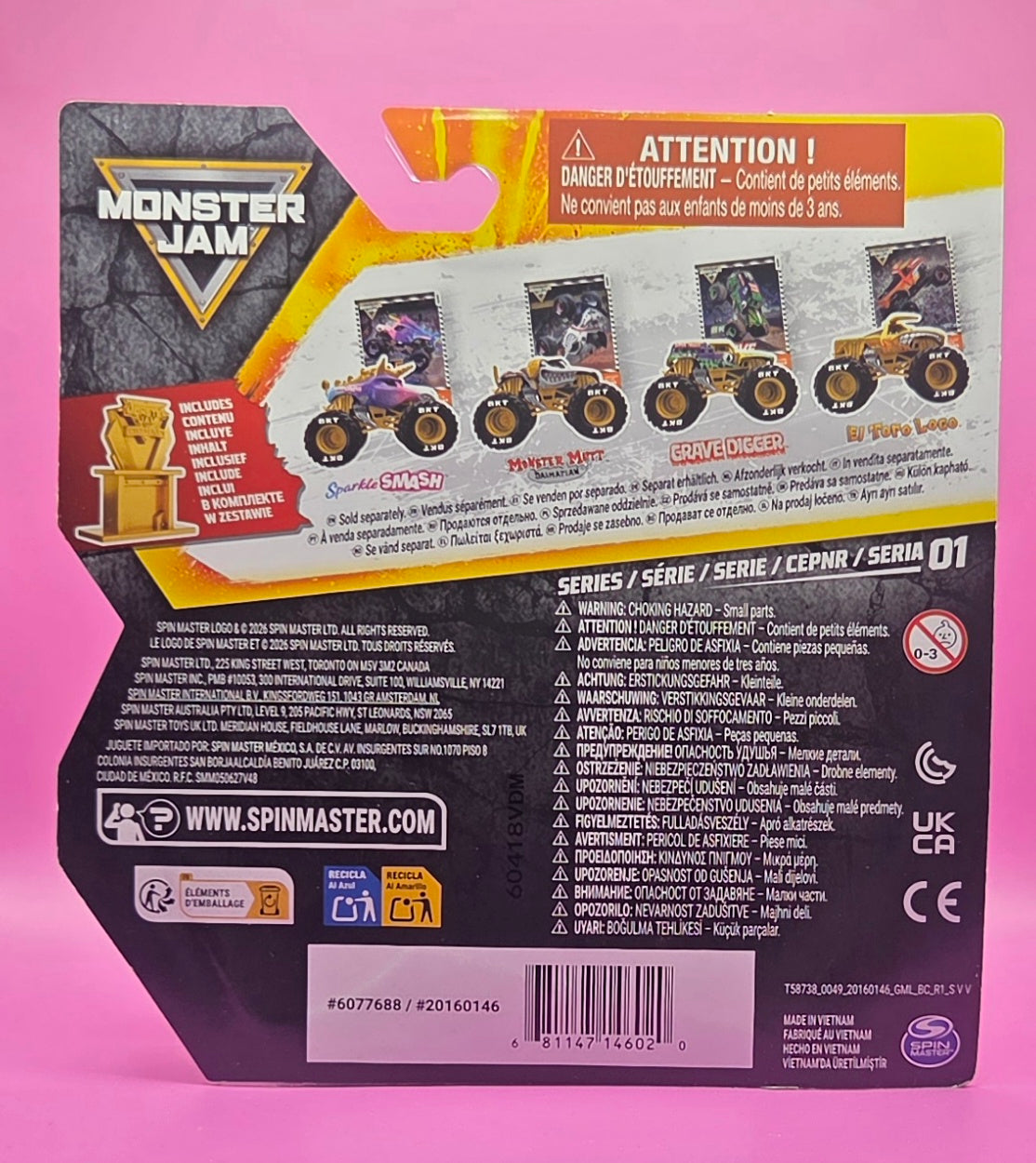 Monster Jam 1:64 Gold Champions Sparkle Smash