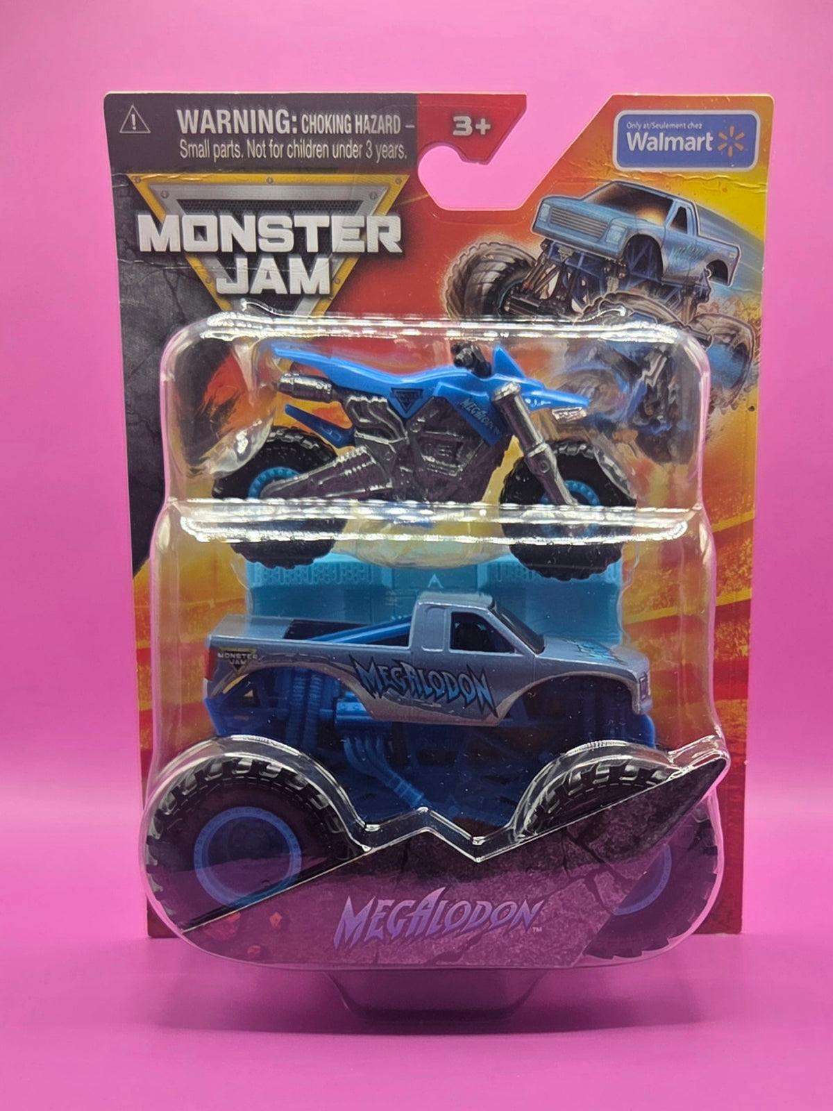 Monster Jam 1:64 Scale 2-Pack Megalodon Monster Truck & Dirt Bike