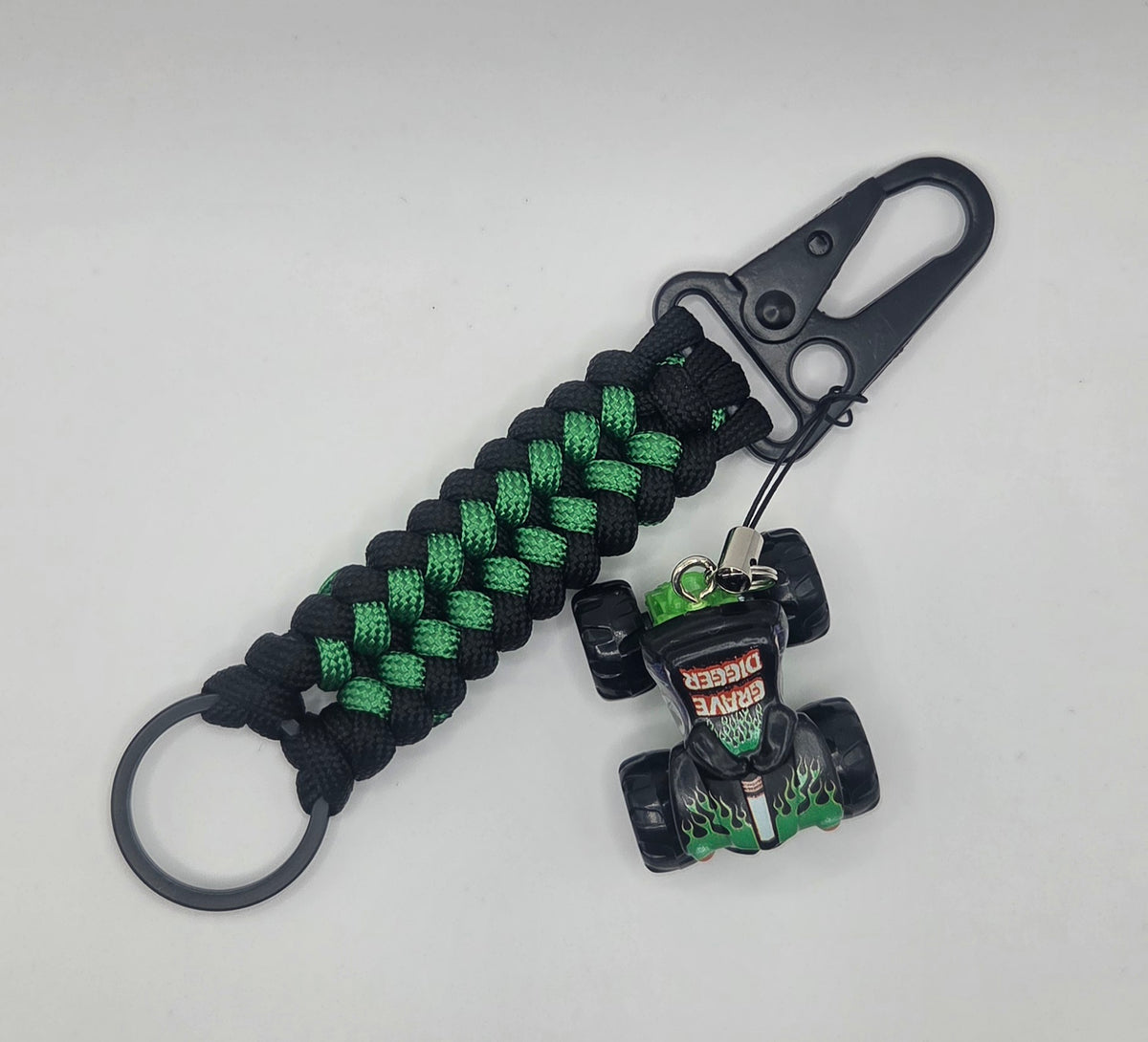 Monster Jam Grave Digger 6-Inch Handmade Paracord Keychain