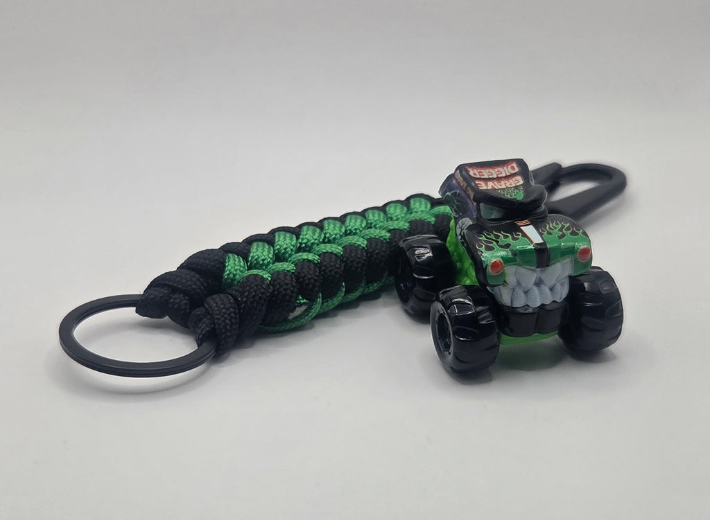 Monster Jam Grave Digger 6-Inch Handmade Paracord Keychain