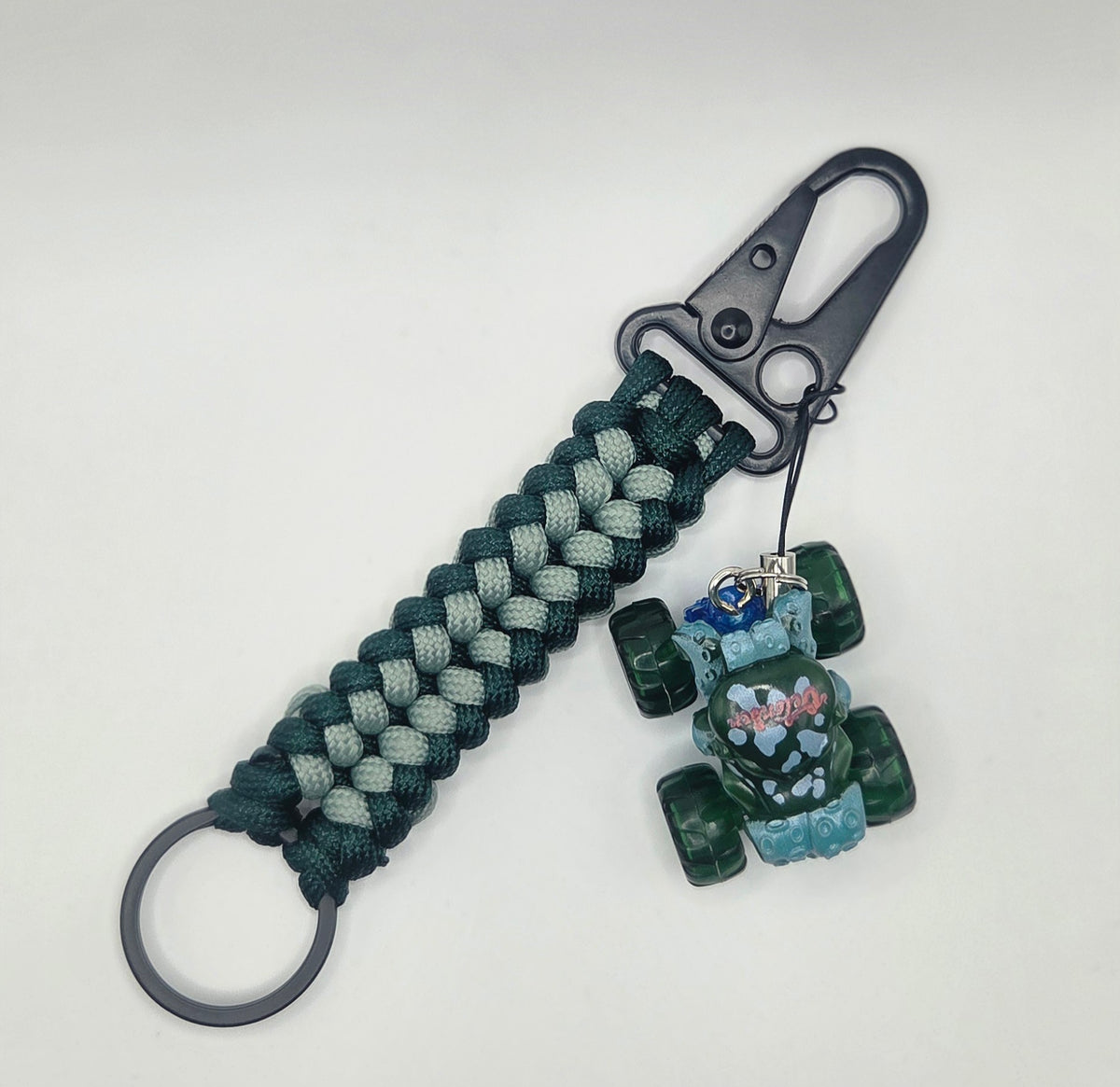 Monster Jam Green Octon8er 6-Inch Handmade Paracord Keychain