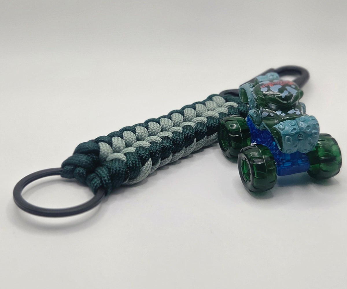 Monster Jam Green Octon8er 6-Inch Handmade Paracord Keychain