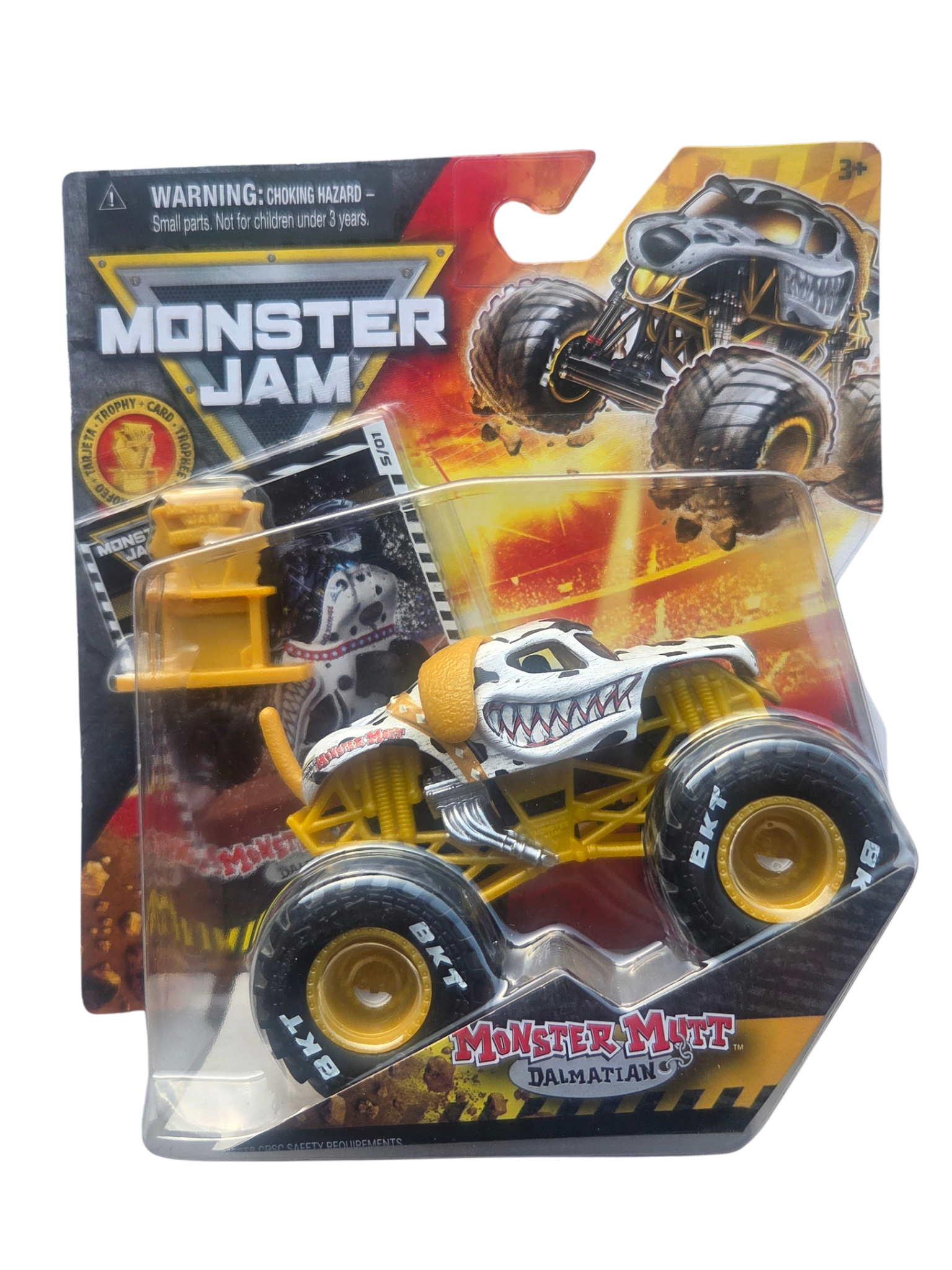 Monster Jam 1:64 Gold Trophy Card Monster Mutt Dalmatian