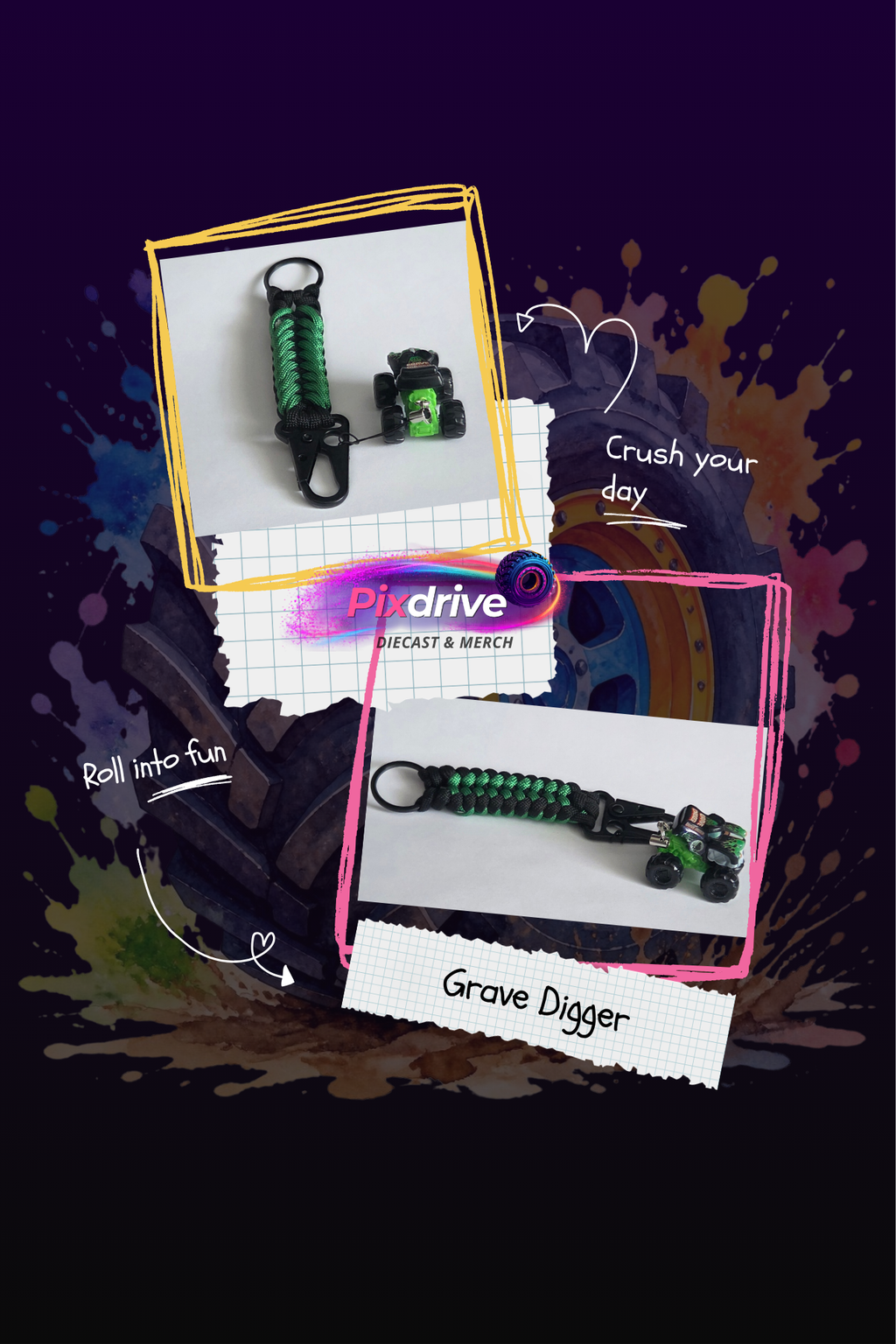 Grave Digger Keychain