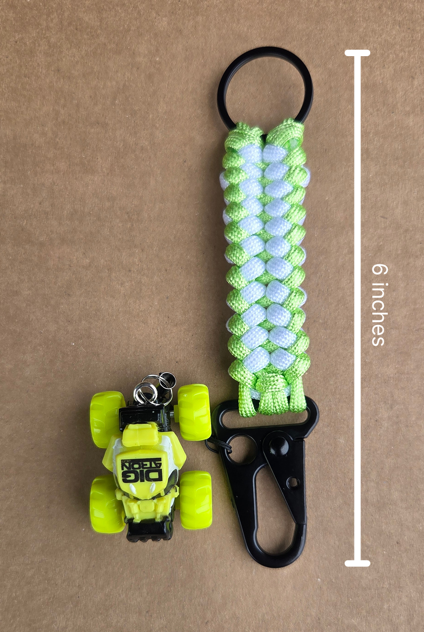 6-Inch Handmade Digatron Paracord Keychain