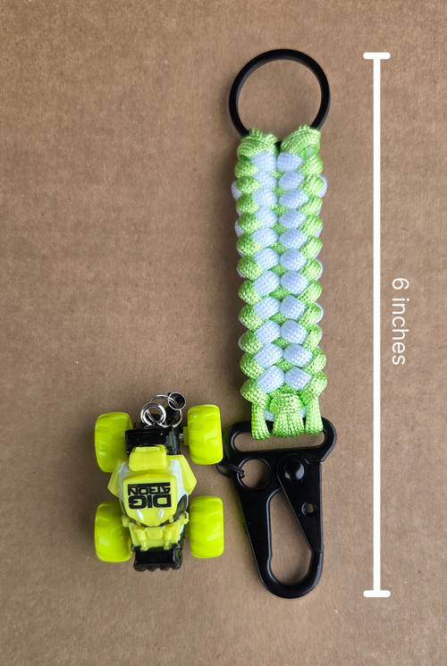 6-Inch Handmade Digatron Paracord Keychain