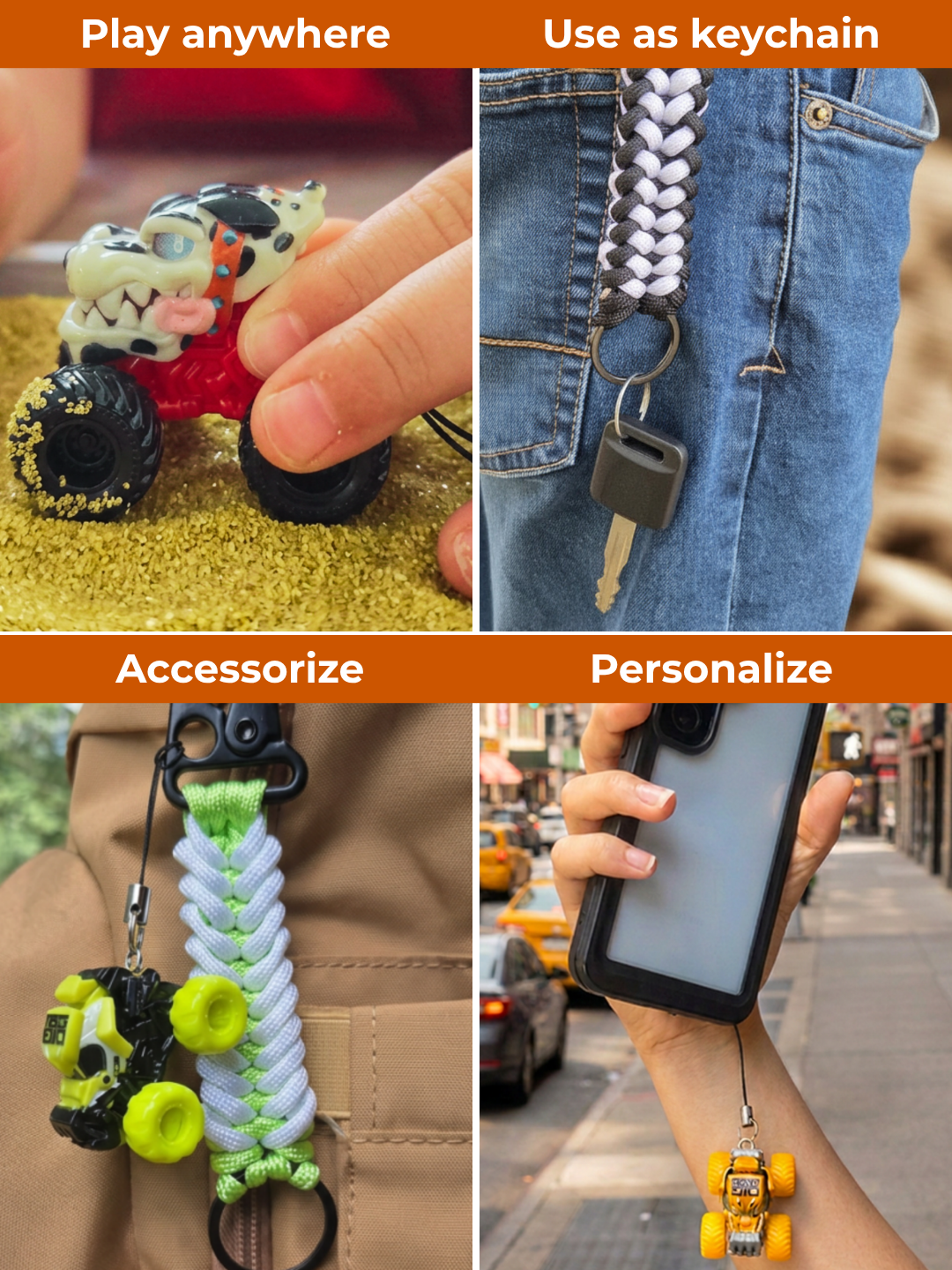 6-Inch Handmade Catastrophe Paracord Keychain