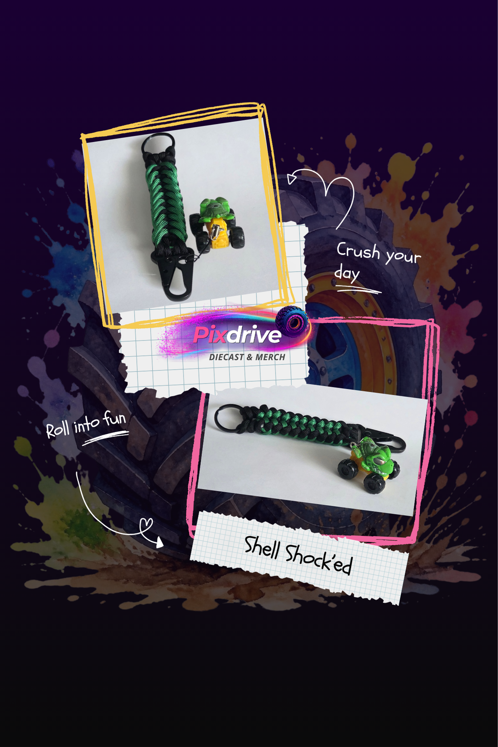 Shell Shock'ed Keychain