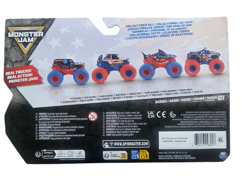 Monster Jam 1:64 2-Pack Series 01 Stars & Stripes Grave Digger Vs. JCB Digatron
