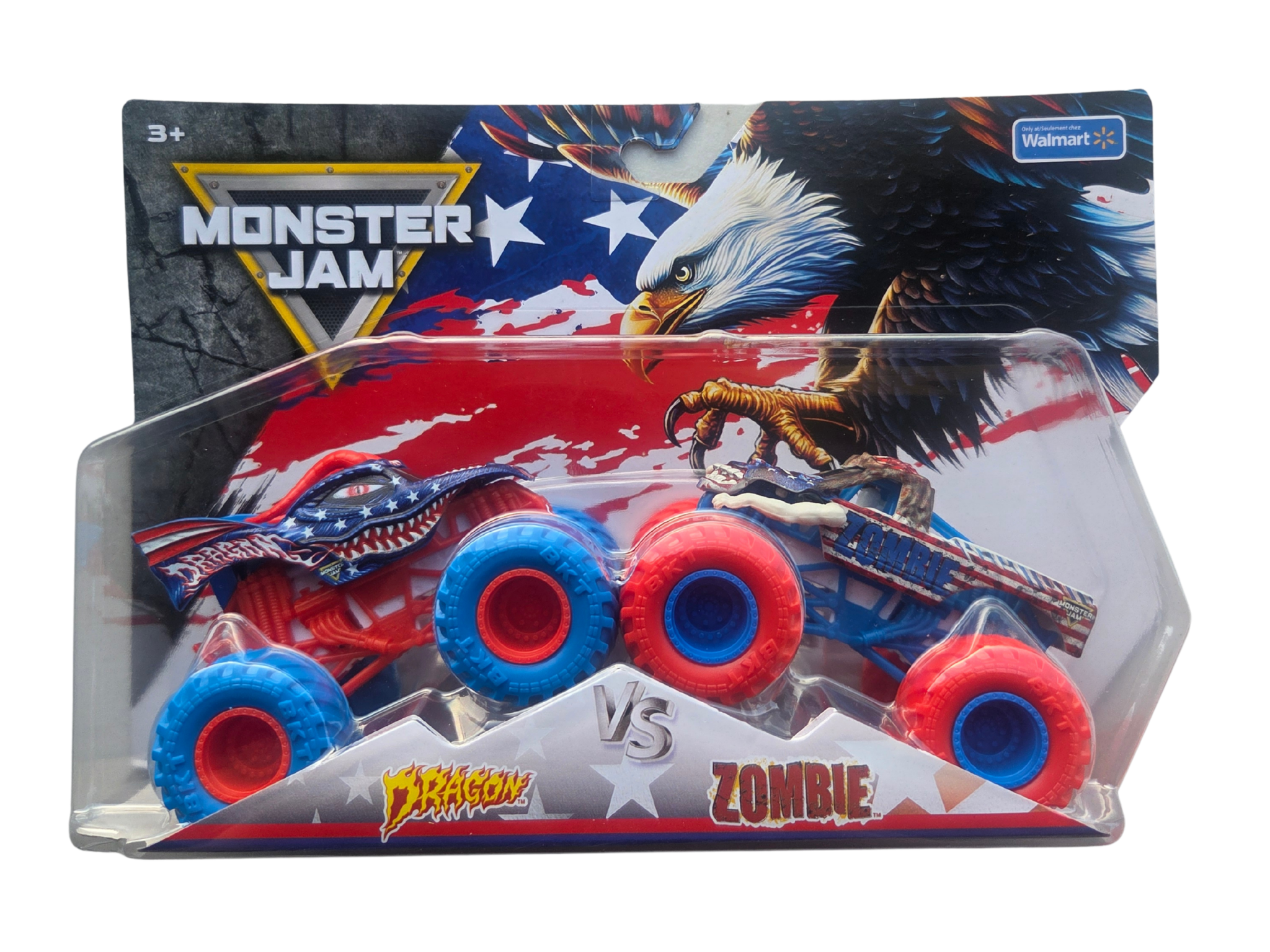 Monster Jam 1:64 2-Pack Series 02 Stars & Stripes Dragon Vs. Zombie