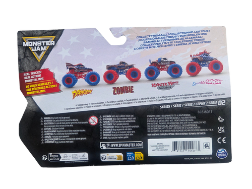 Monster Jam 1:64 2-Pack Series 02 Stars & Stripes Dragon Vs. Zombie