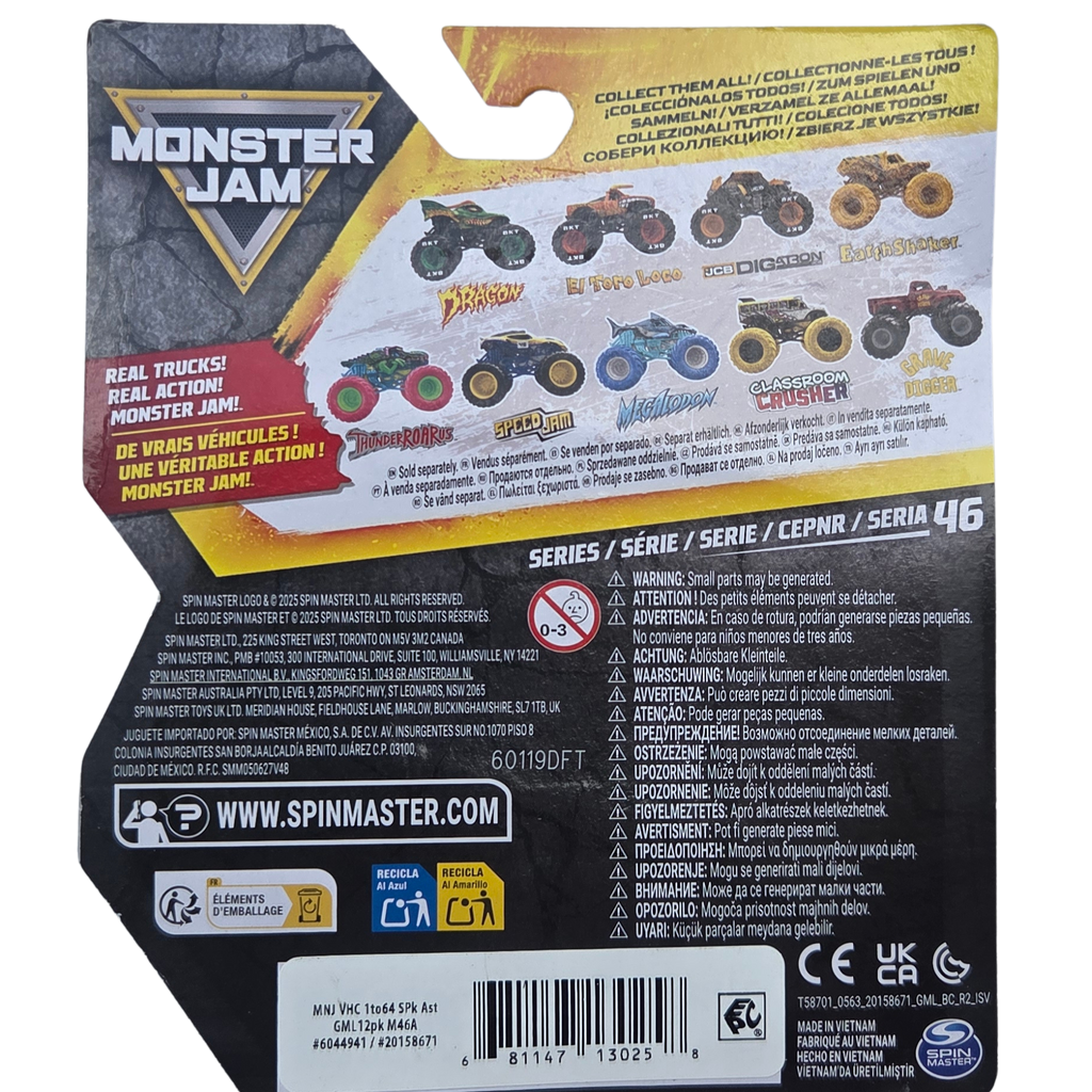 Monster Jam 1:64 Series 46 Pixel Punks Megalodon