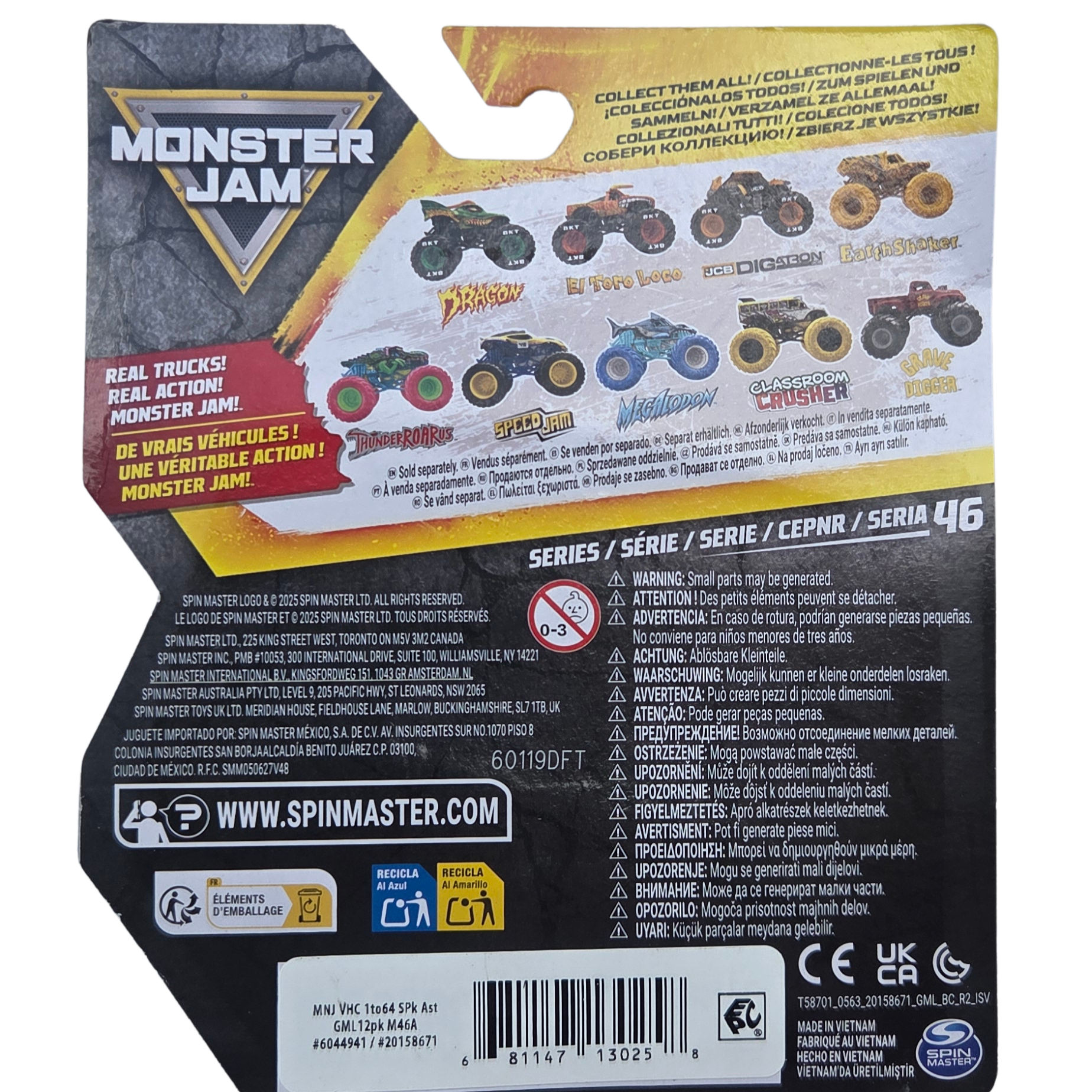 Monster Jam 1:64 Series 46 Pixel Punks Megalodon