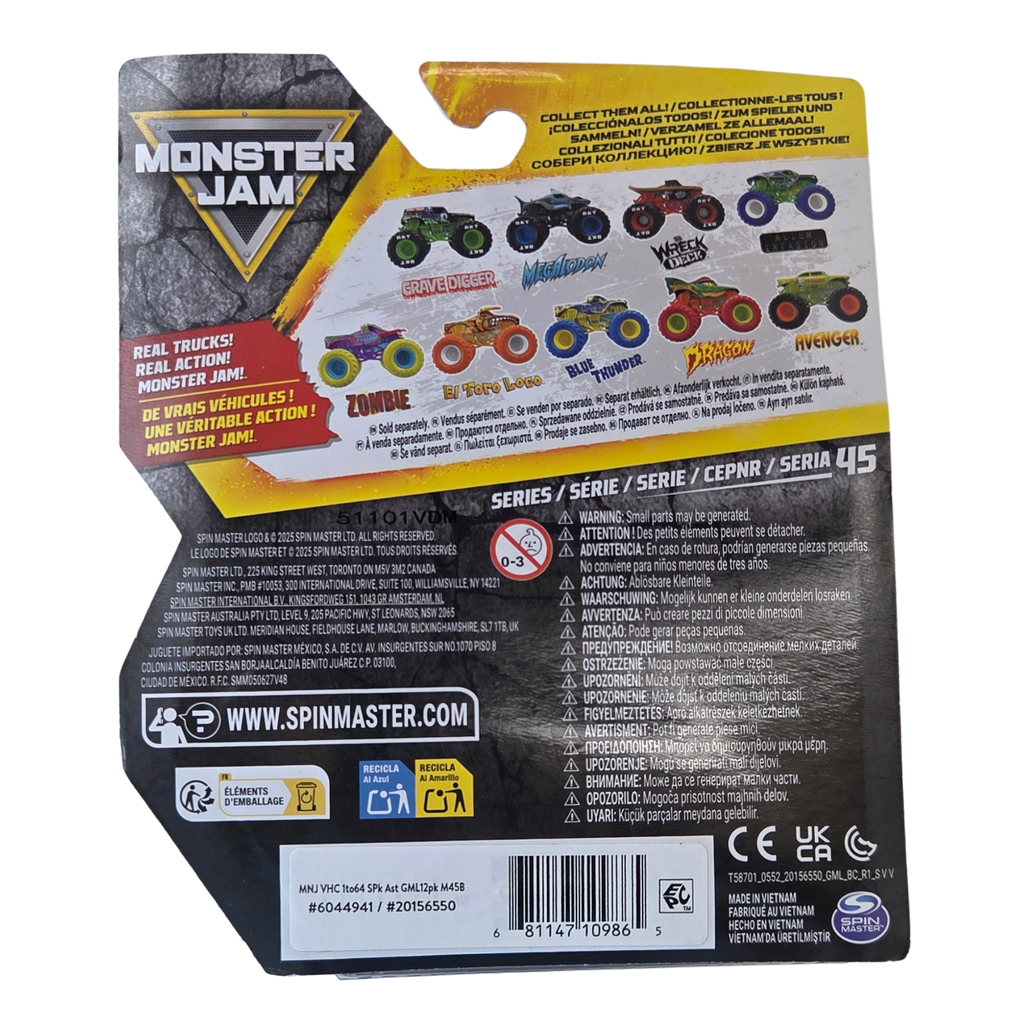 Monster Jam 1:64 Series 45 Monster Mutt Dalmatian Legacy Trucks