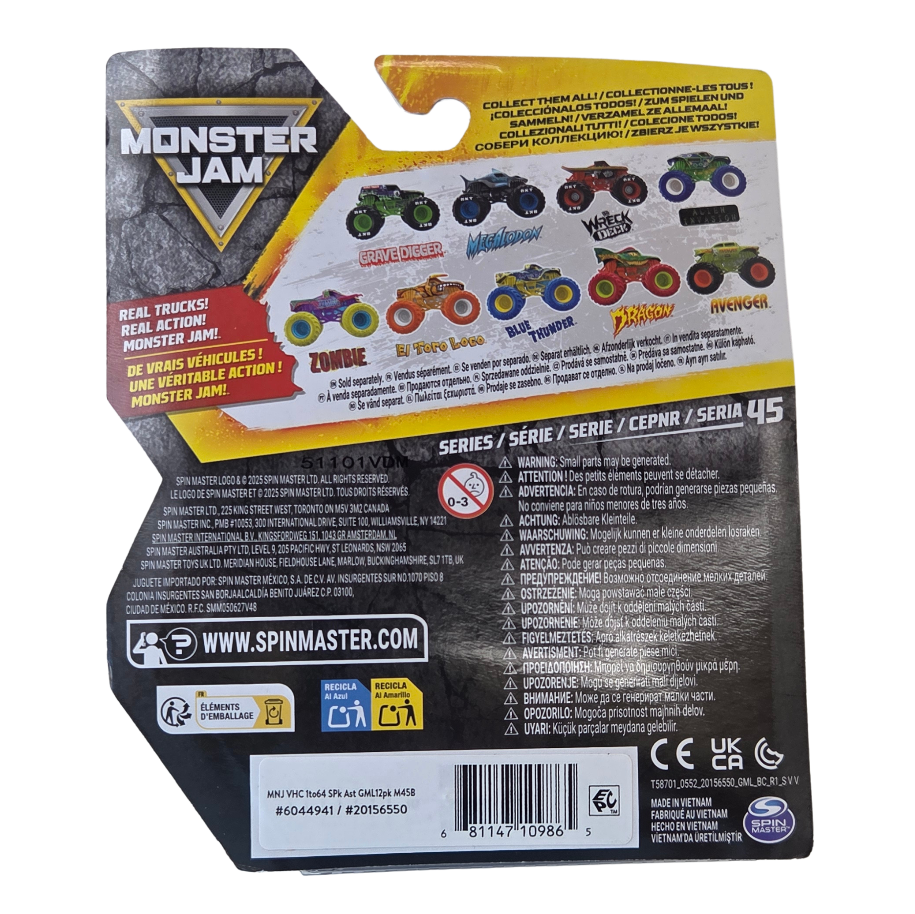 Monster Jam 1:64 Series 45 Monster Mutt Dalmatian Legacy Trucks