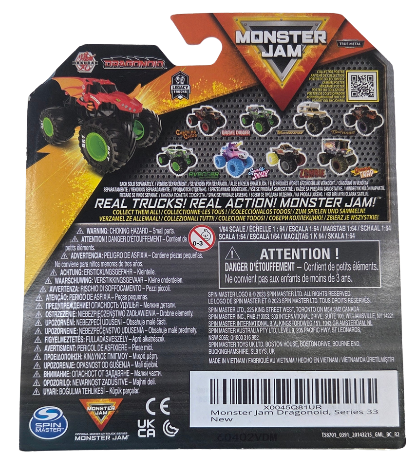 Monster Jam 1:64 Series 33 Bakugan Dragonoid