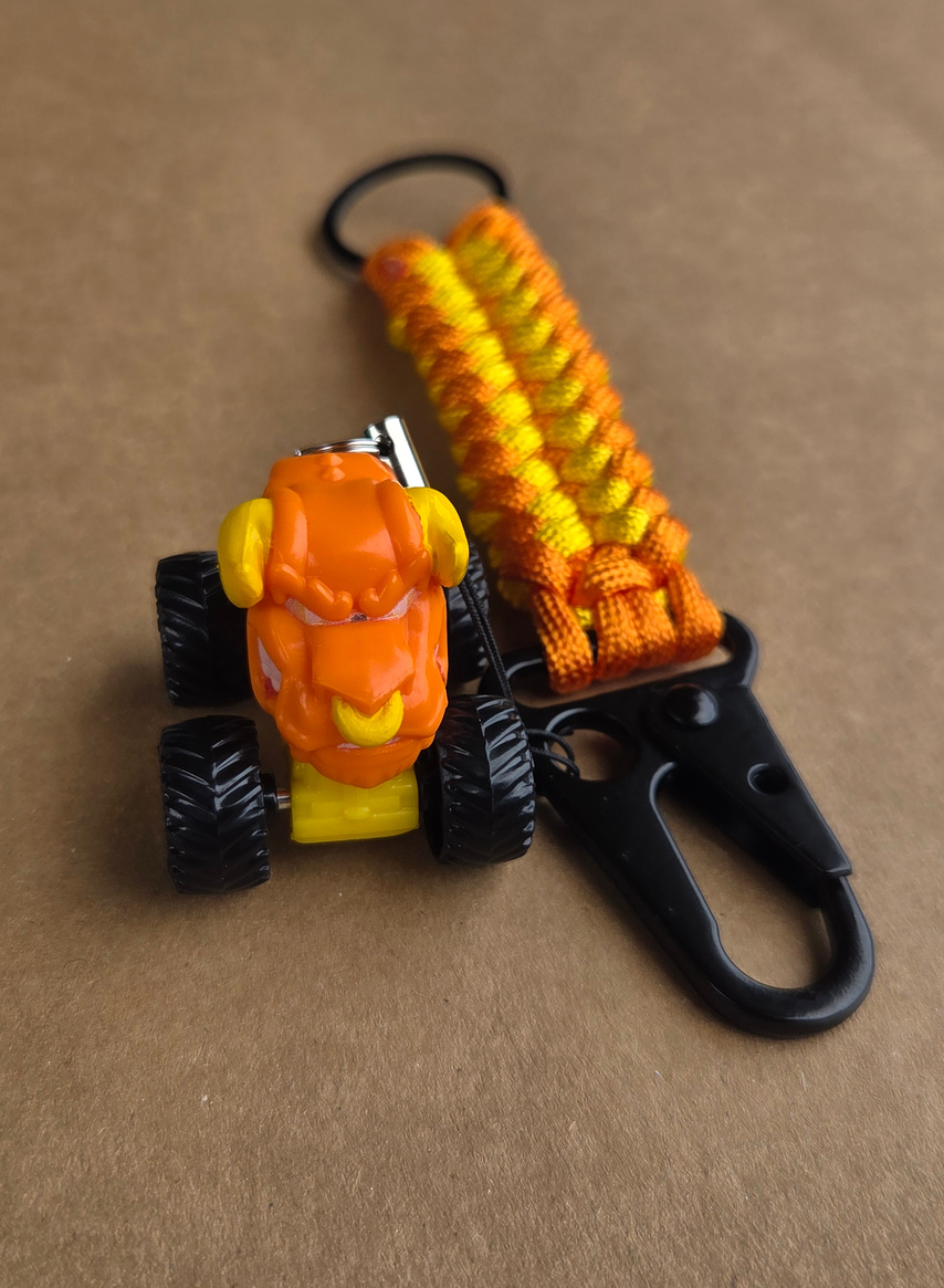 6-Inch Handmade El Toro Loco Paracord Keychain