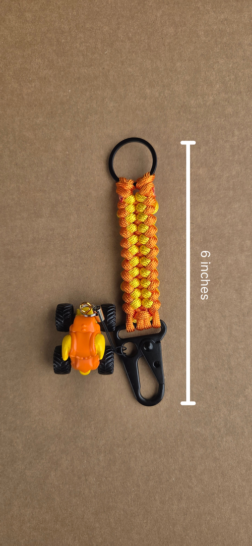 6-Inch Handmade El Toro Loco Paracord Keychain