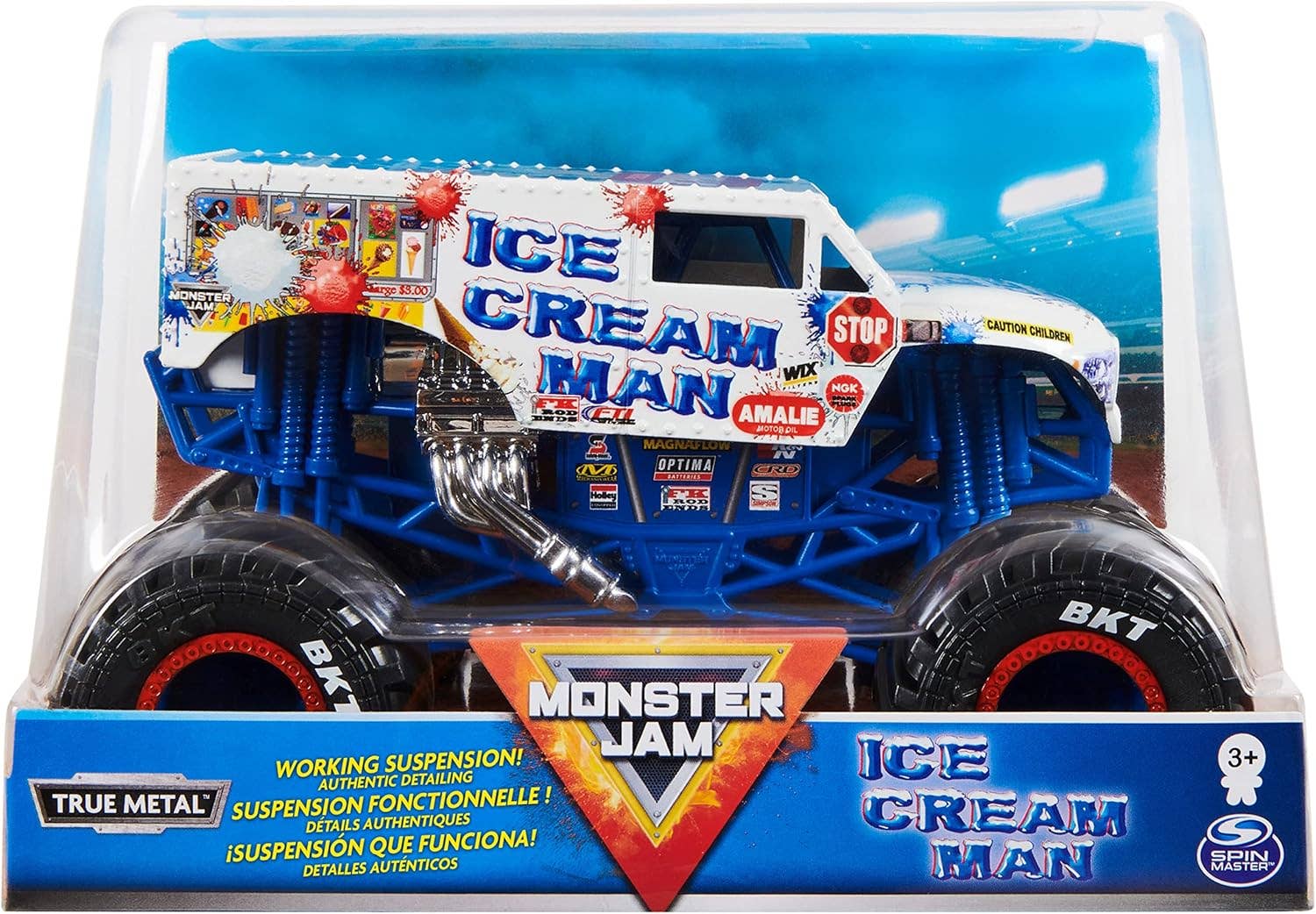 Monster Jam, Ice Cream Man Die-Cast Vehicle, 1:24 Scale