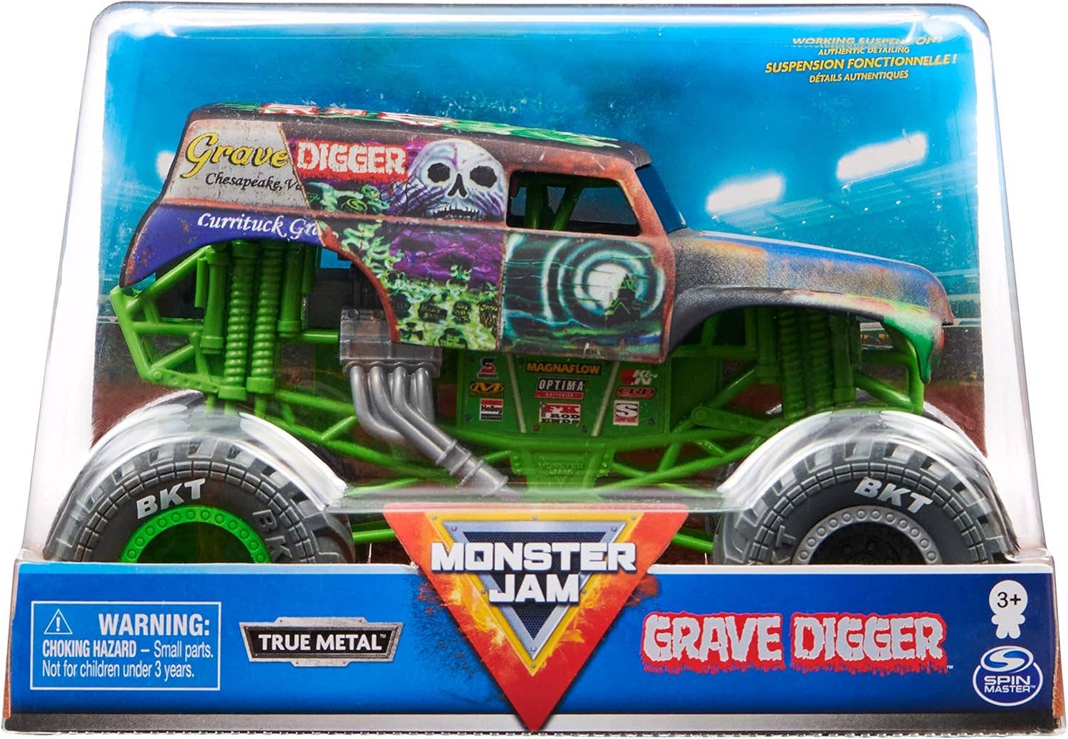 Monster Jam, Grave Digger Die-Cast Vehicle, 1:24 Scale